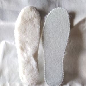 White Fuzzy Shoe Insoles